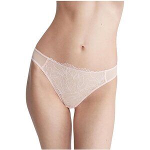 #472 Calvin Klein Underwear Floral Lace Thong Underwear Nymphs Thigh : LG (Wo